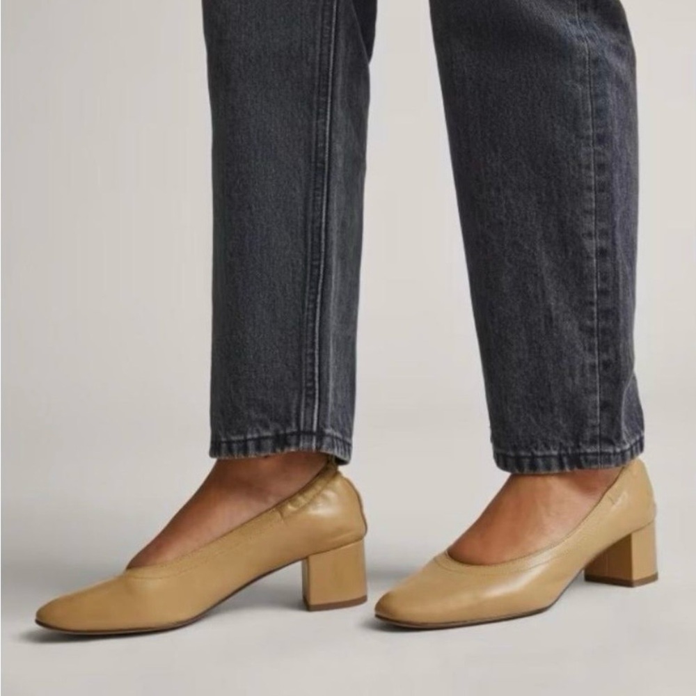 Everlane Day Heels in Light Taupe